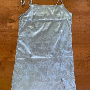 short lace light blue dress